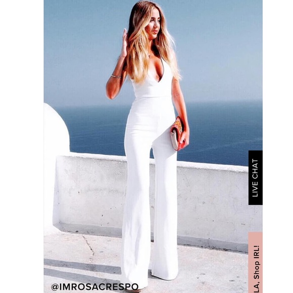 Lulus Pants - Lulus Thinking Out Loud Backless Jumpsuit